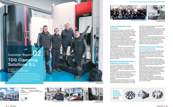 Reportaje Mazak y TDG Clamping Solutions en Cyberworld