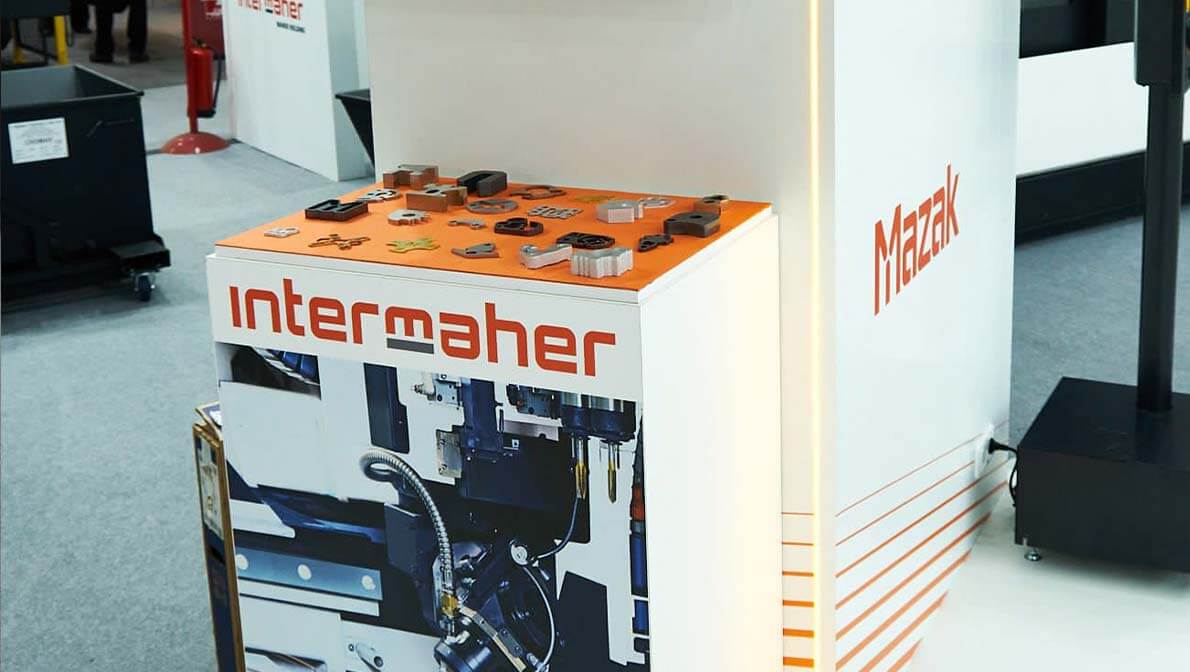 Intermaher Mazak en la BIEMH 2022 (piezas láser mecanizadas con máquinas láser Mazak)
